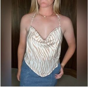 Satin Leopard Top